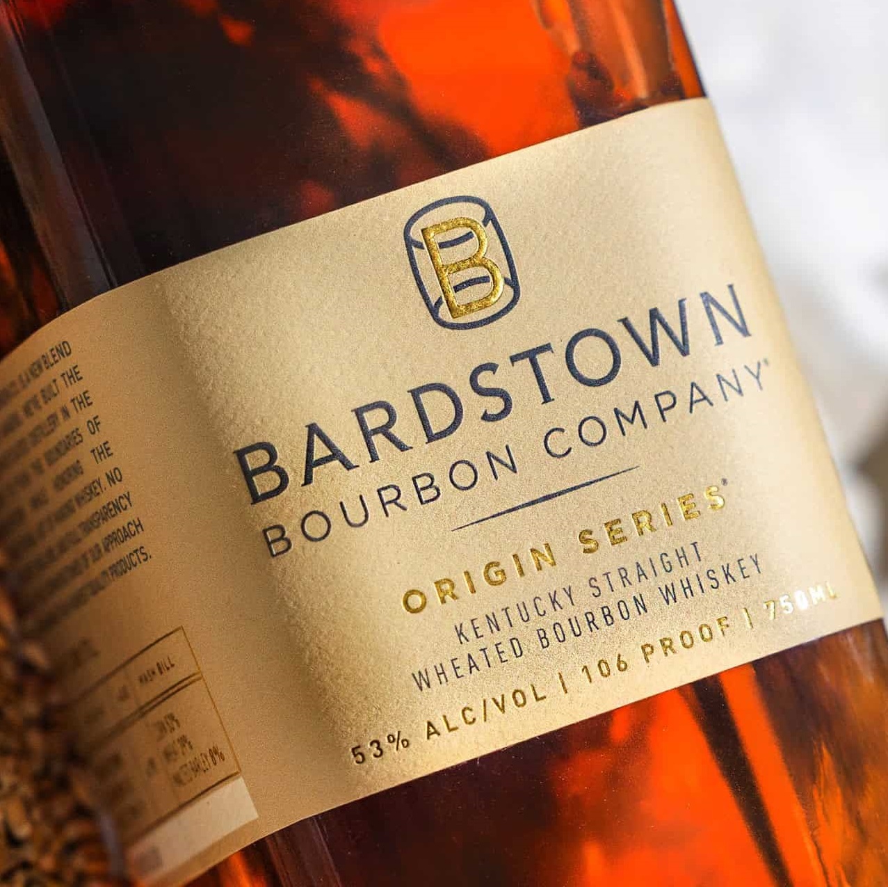 Bardstown Bourbon Co Origin Series High Wheat bourbon bottle label