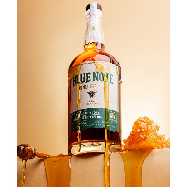 Blue Note Bourbon Honey Rye Cask bottle SQUARE