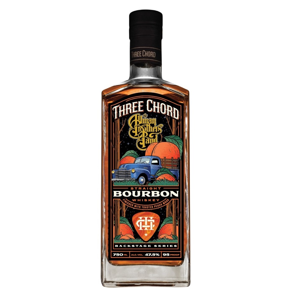 Three Chord Bourbon Allman Brothers Band bottle SQUARE