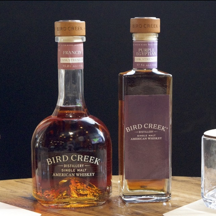 Bird Creek Whiskey American single malt bottles