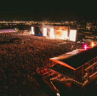 Bourbon & Beyond aerial crowd stage shot by Sam Shapiro