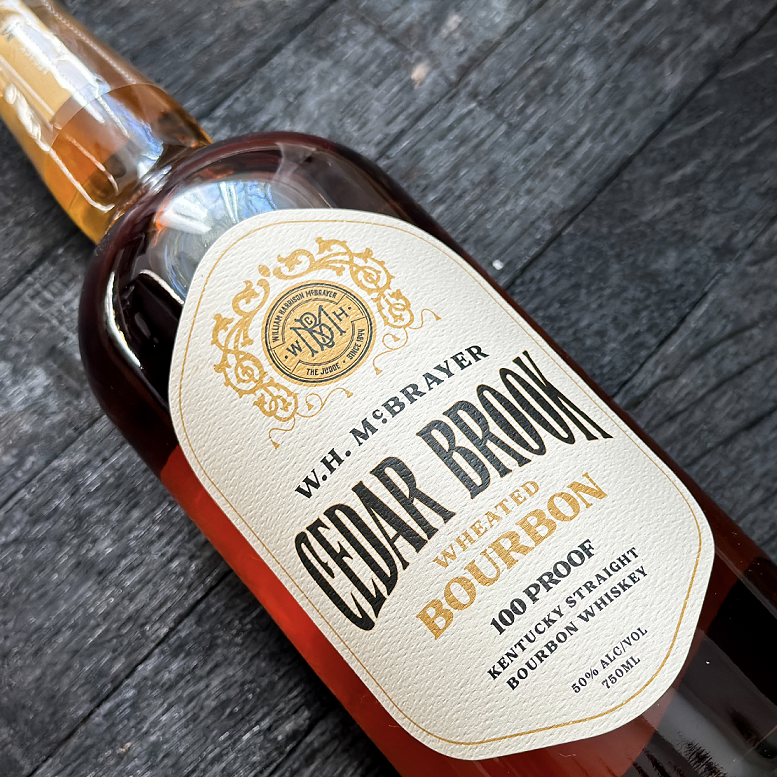 Cedar Brook Bourbon bottle