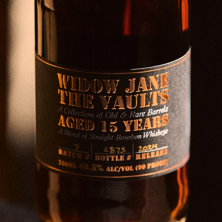 Widow Jane The Vaults 15 Year Amburana Cask bottle label