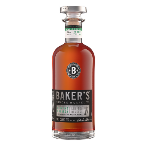 Baker's High Rye Bourbon bottle