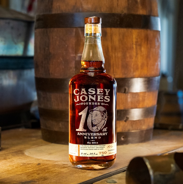 Casey Jones Distillery 10th Anniversary whiskey bottle