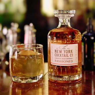 New York Cocktail Company old fashioned bottle and cocktail