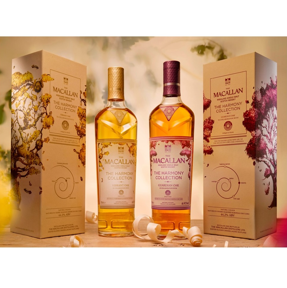 The Macallan Harmony Collection 2024 Cirque du Soleil bottles and boxes SQUARE