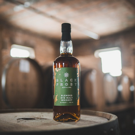 Black Frost Distilling Blended Rye Malt Whiskey whiskey