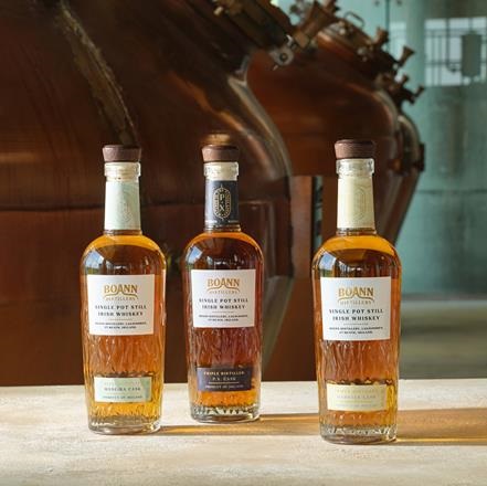 Boann Distillery three bottles