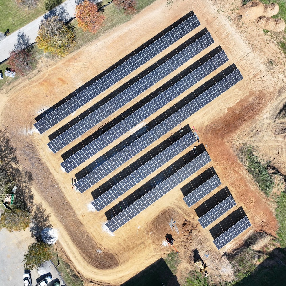 Castle & Key solar panels aerial view