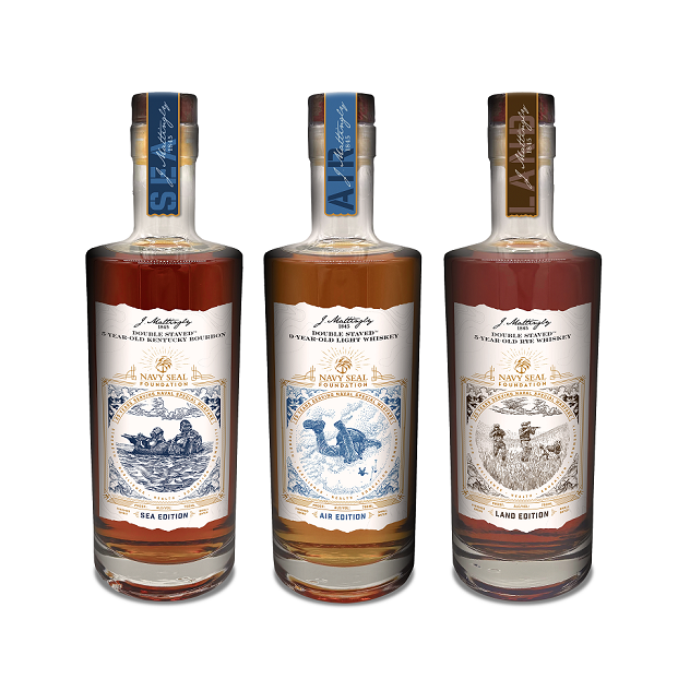 J. Mattingly 1845 Navy Seal Trio bottles