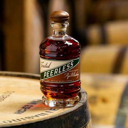 Kentucky Peerless Distilling Toasted Rye Batch 1 bottle on barrel