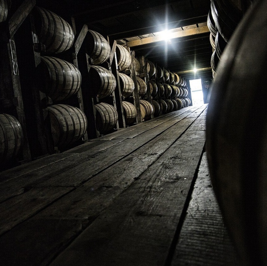 InvestBev bourbon barrels rickhouse