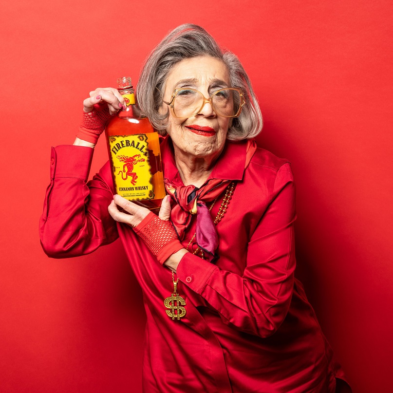 Sazerac Fireball Whiskey senior woman